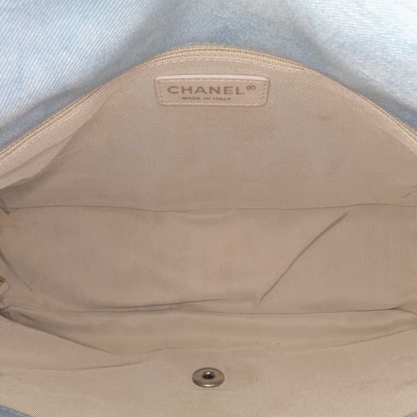 Pre-owned Chanel Jumbo Denim Canebiers Net Flap Blue