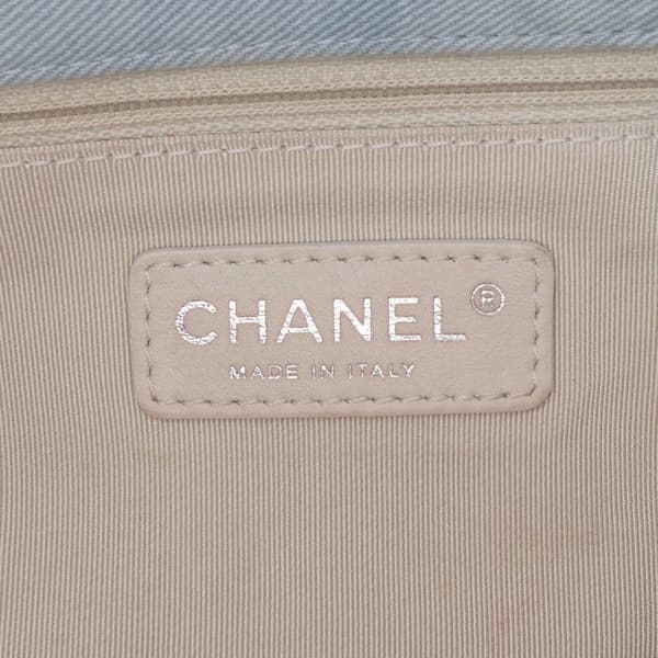 Pre-owned Chanel Jumbo Denim Canebiers Net Flap Blue