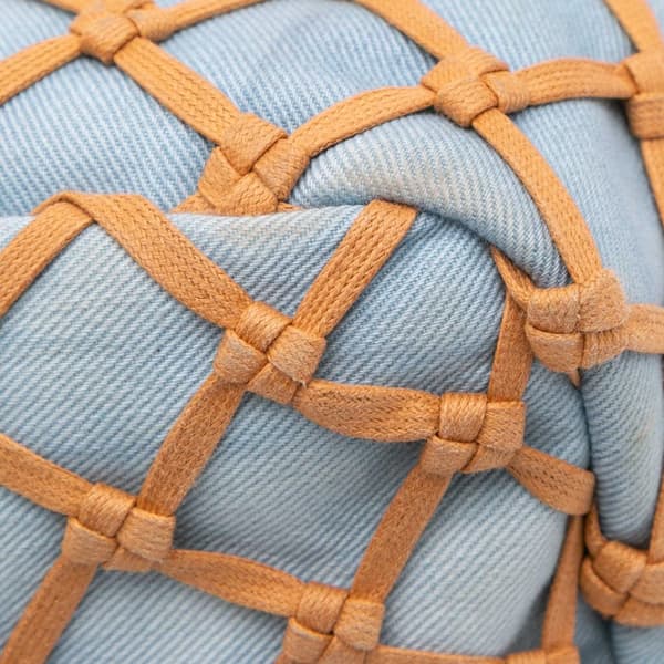 Pre-owned Chanel Jumbo Denim Canebiers Net Flap Blue