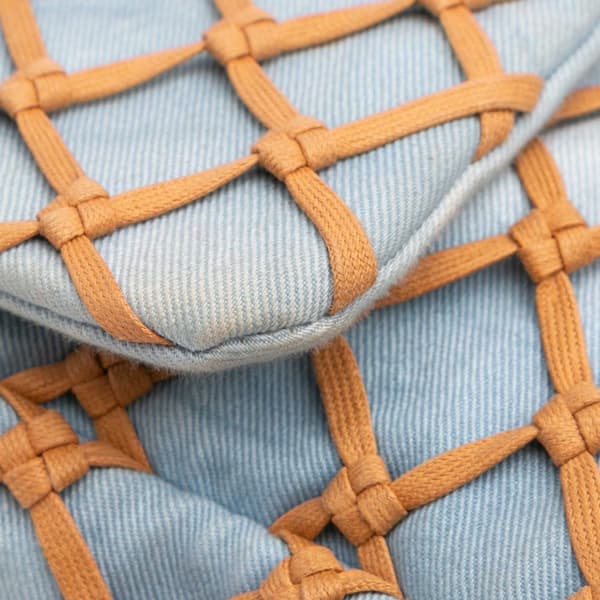 Pre-owned Chanel Jumbo Denim Canebiers Net Flap Blue