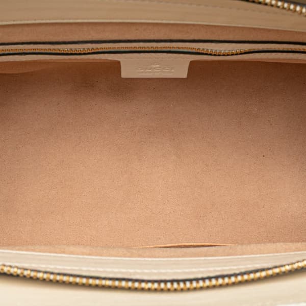Pre-owned Gucci Medium Guccissima Soft Shoulder Bag White