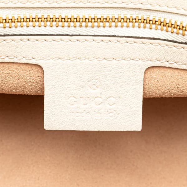 Pre-owned Gucci Medium Guccissima Soft Shoulder Bag White