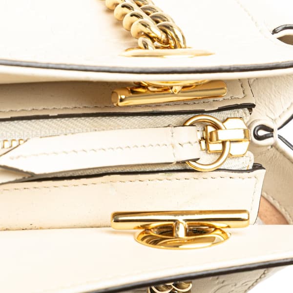 Pre-owned Gucci Medium Guccissima Soft Shoulder Bag White