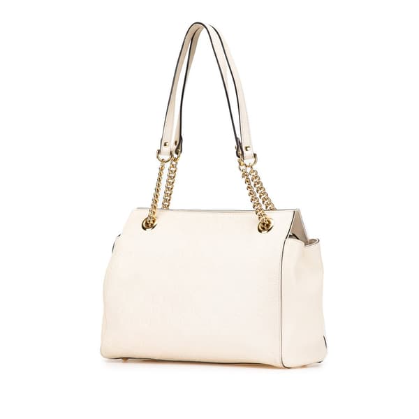 Pre-owned Gucci Medium Guccissima Soft Shoulder Bag White