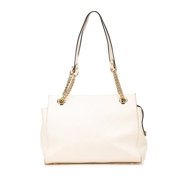 Pre-owned Gucci Medium Guccissima Soft Shoulder Bag White