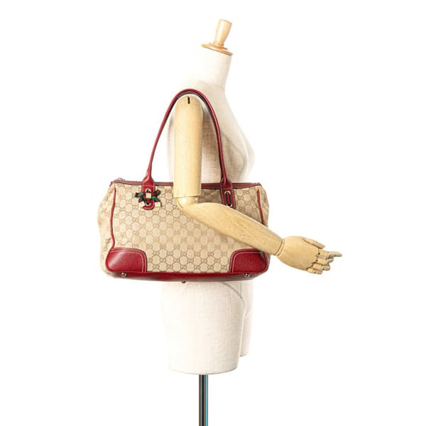 Pre-owned Gucci GG Canvas Princy Shoulder Bag Brown