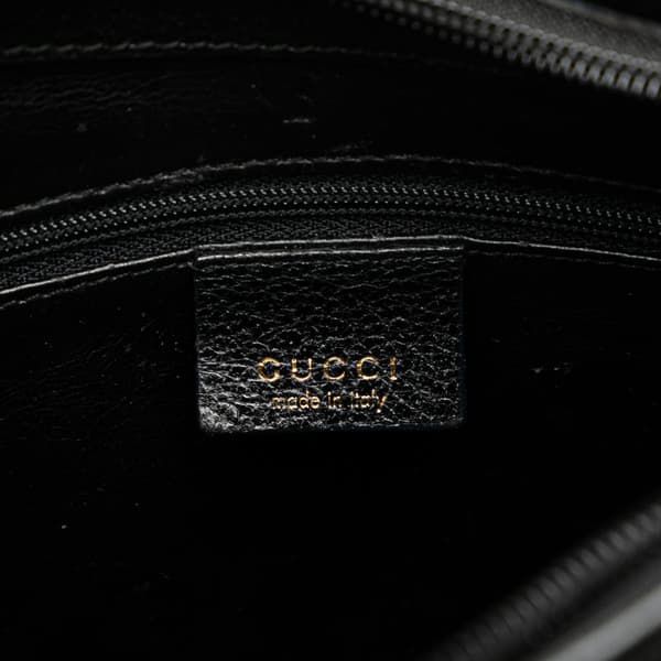 Pre-owned Gucci Bamboo Leather Shoulder Bag Black