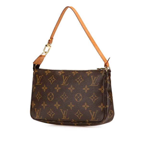 Pre-owned Louis Vuitton Monogram Pochette Accessoires Brown
