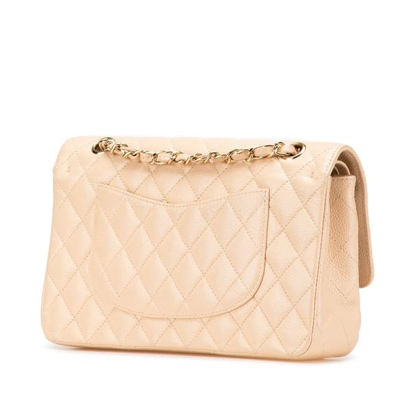 Pre-owned Chanel Medium Classic Caviar Double Flap Brown