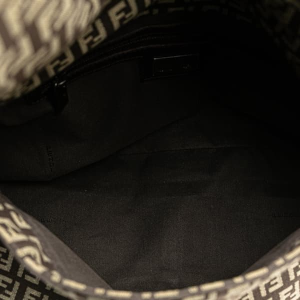 Pre-owned Fendi Zucchino Canvas Mamma Forever Brown