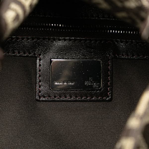 Pre-owned Fendi Zucchino Canvas Mamma Forever Brown