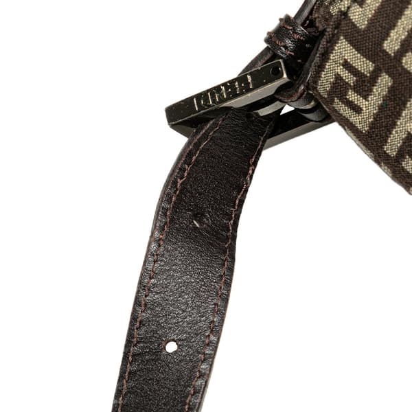 Pre-owned Fendi Zucchino Canvas Mamma Forever Brown