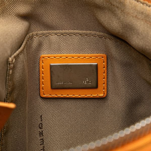 Pre-owned Fendi Zucchino Canvas Hobo Orange