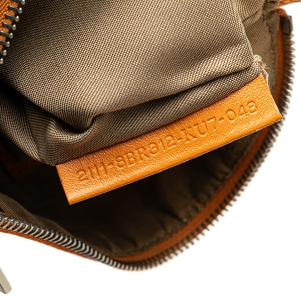 Pre-owned Fendi Zucchino Canvas Hobo Orange