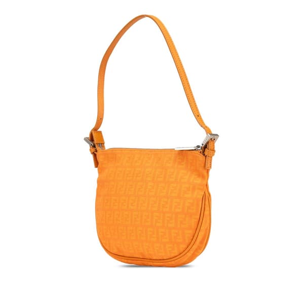 Pre-owned Fendi Zucchino Canvas Hobo Orange