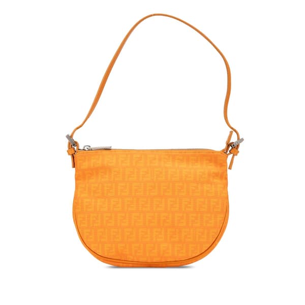 Pre-owned Fendi Zucchino Canvas Hobo Orange