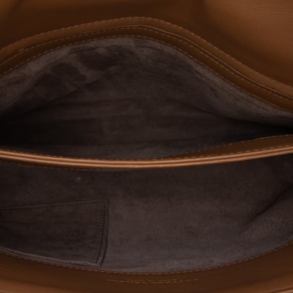 Pre-owned Bottega Veneta Medium Nappa Intrecciato Olimpia Shoulder Bag Brown