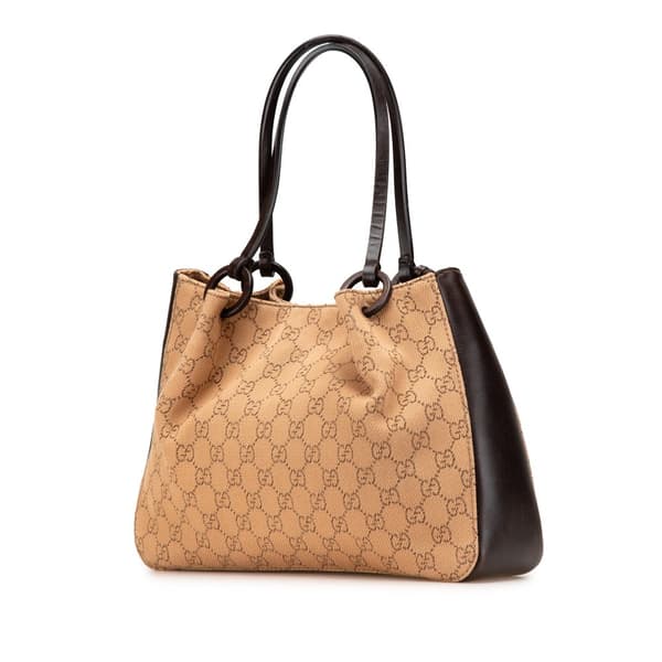 Pre-owned Gucci GG Canvas Shoulder Bag Brown
