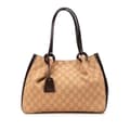 Miniatyrbillede 1 af 10: Pre-owned Gucci GG Canvas Shoulder Bag Brown