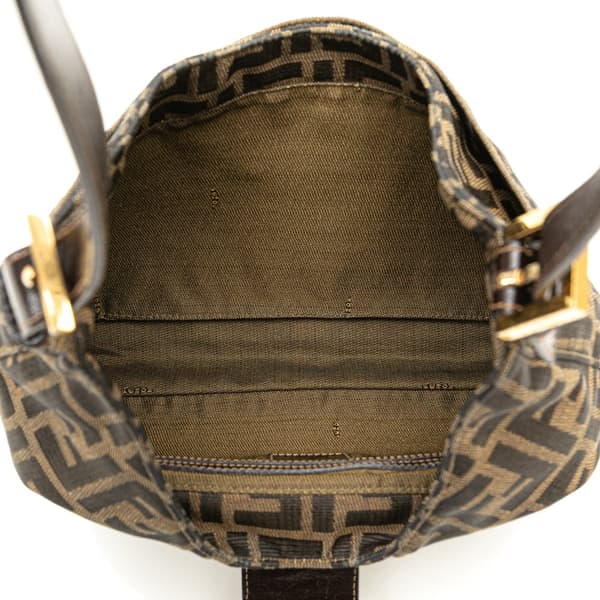 Pre-owned Fendi Zucca Canvas Shoulder Bag Brown