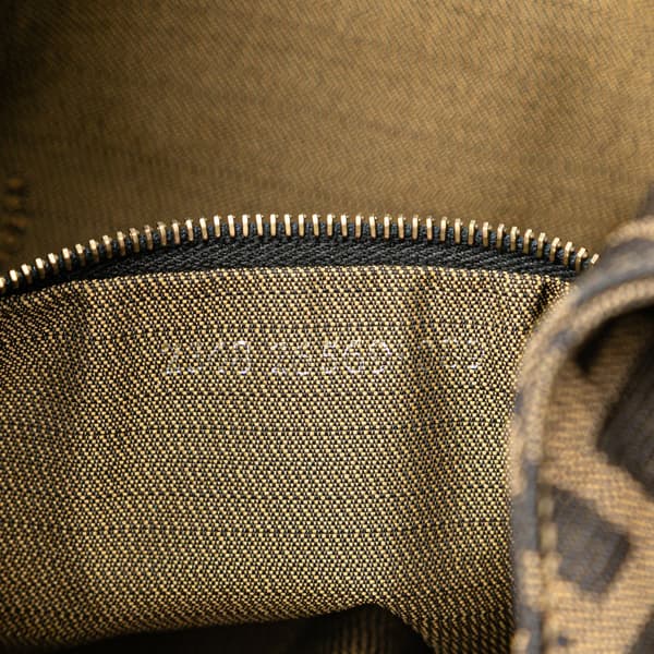 Pre-owned Fendi Zucca Canvas Shoulder Bag Brown