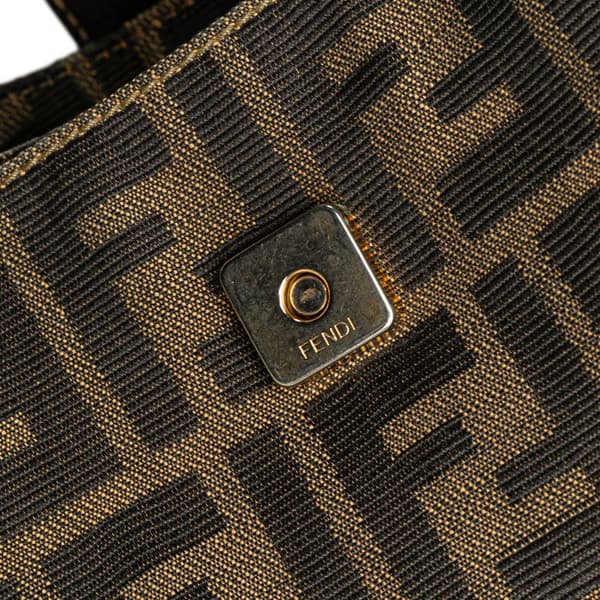 Pre-owned Fendi Zucca Canvas Shoulder Bag Brown