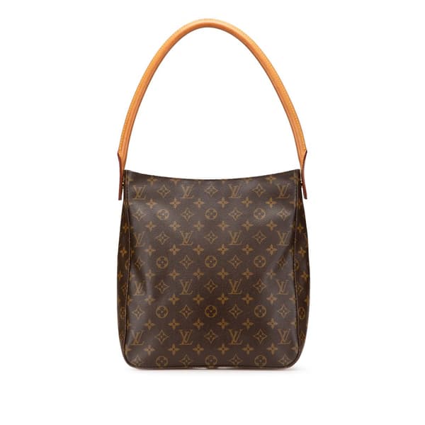 Pre-owned Louis Vuitton Monogram Looping GM Brown