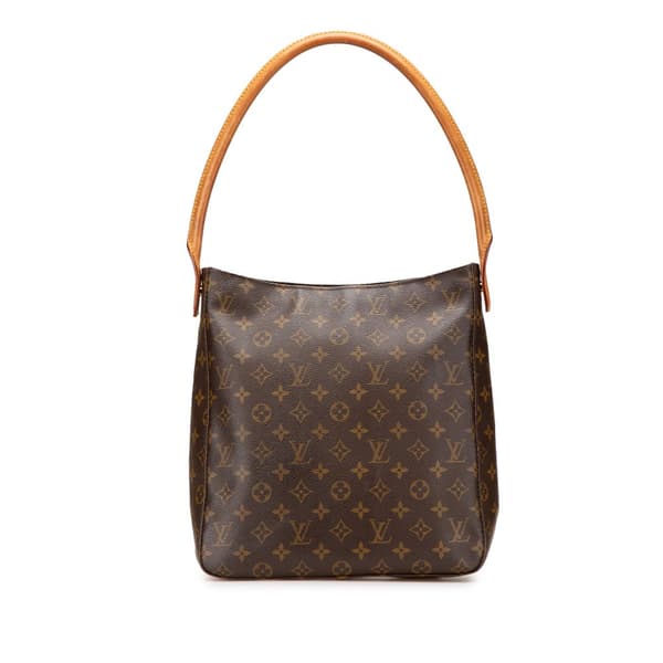 Pre-owned Louis Vuitton Monogram Looping GM Brown
