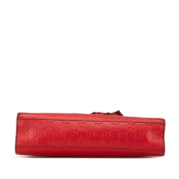 Pre-owned Gucci Medium Microguccissima Emily Shoulder Bag Red