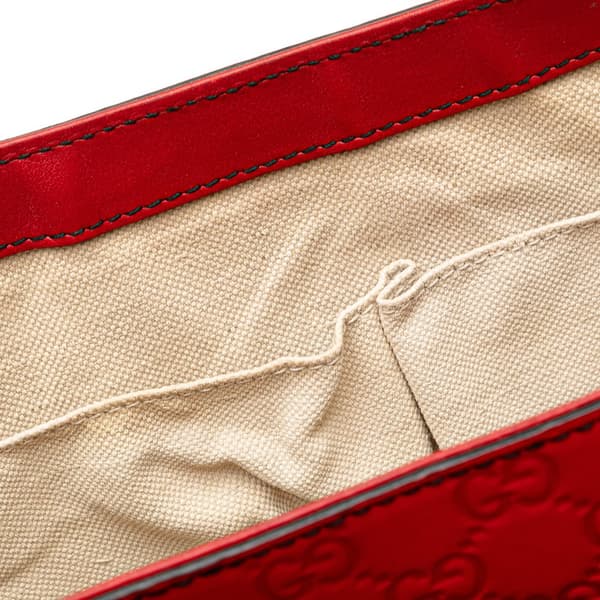 Pre-owned Gucci Medium Microguccissima Emily Shoulder Bag Red