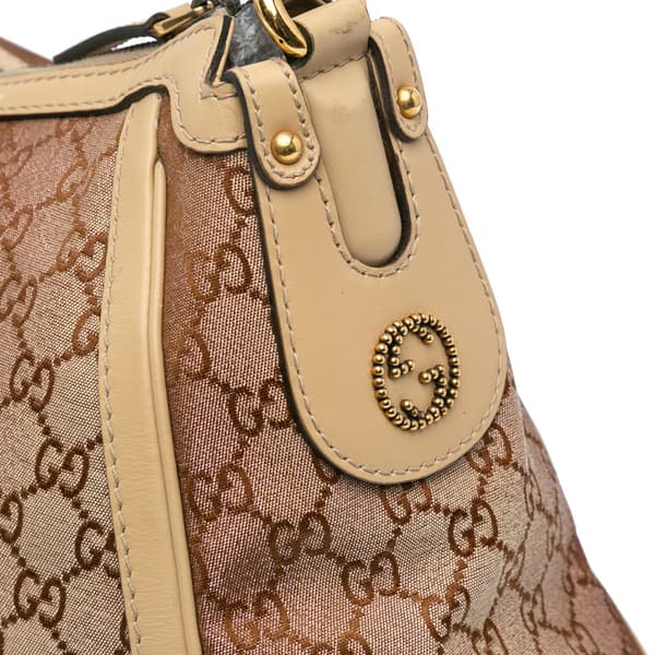 Pre-owned Gucci GG Lurex Scarlett Shoulder Bag Brown