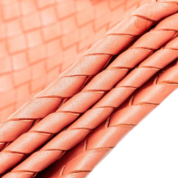 Pre-owned Bottega Veneta Nappa Intrecciato Duo Shoulder Bag Pink