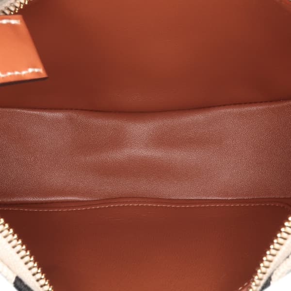 Pre-owned Celine Zebra Print Canvas Ava Shoulder Bag Brown