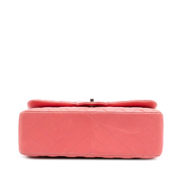 Pre-owned Chanel Jumbo Classic Lambskin Double Flap Pink