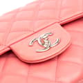 Miniatyrbild 9 av 10: Pre-owned Chanel Jumbo Classic Lambskin Double Flap Pink