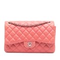 Miniatyrbild 1 av 10: Pre-owned Chanel Jumbo Classic Lambskin Double Flap Pink