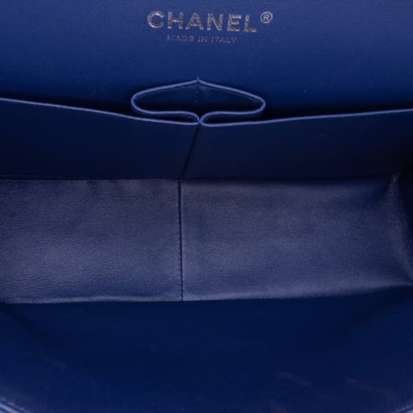 Pre-owned Chanel Jumbo Classic Patent Double Flap Blue