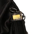 Miniatyrbild 6 av 9: Pre-owned Chanel Satin Diamante Camellia Clutch with Chain Black