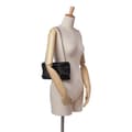 Miniatyrbild 9 av 9: Pre-owned Chanel Satin Diamante Camellia Clutch with Chain Black