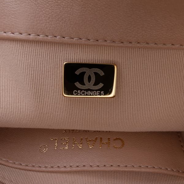 Pre-owned Chanel Small Quilted Lambskin Funky Town Flap Brown