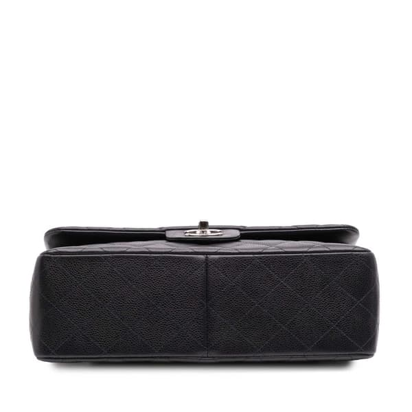 Pre-owned Chanel Jumbo Classic Caviar Double Flap Gray