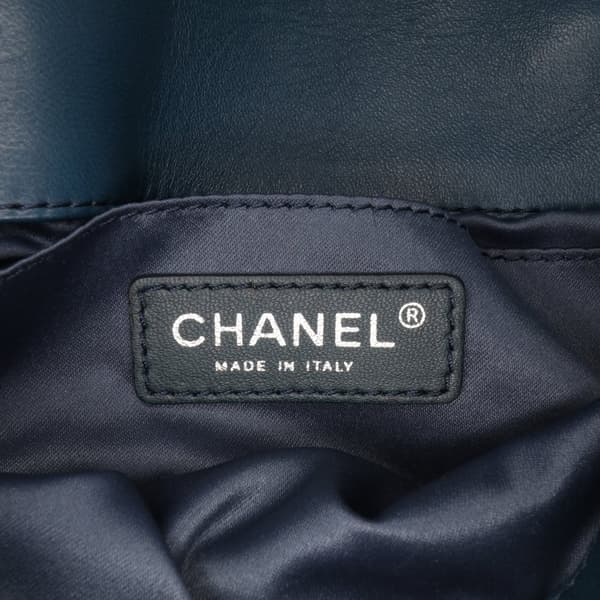 Pre-owned Chanel Quilted Lambskin Accordion Flap Blue