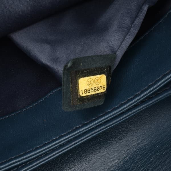 Pre-owned Chanel Quilted Lambskin Accordion Flap Blue