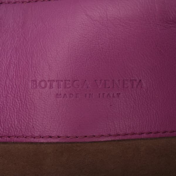 Pre-owned Bottega Veneta Small Nappa Intrecciato Olympia Shoulder Bag Purple