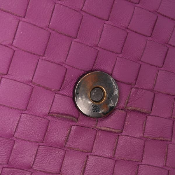 Pre-owned Bottega Veneta Small Nappa Intrecciato Olympia Shoulder Bag Purple