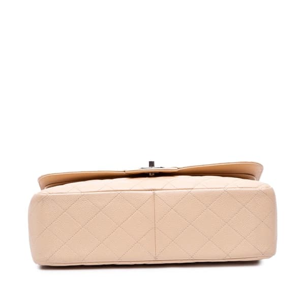Pre-owned Chanel Jumbo Classic Caviar Double Flap Brown