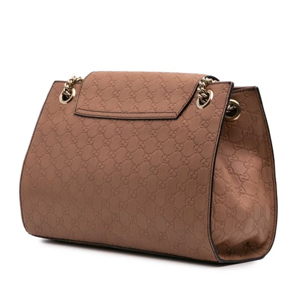 Pre-owned Gucci Large Guccissima Emily Shoulder Bag Pink