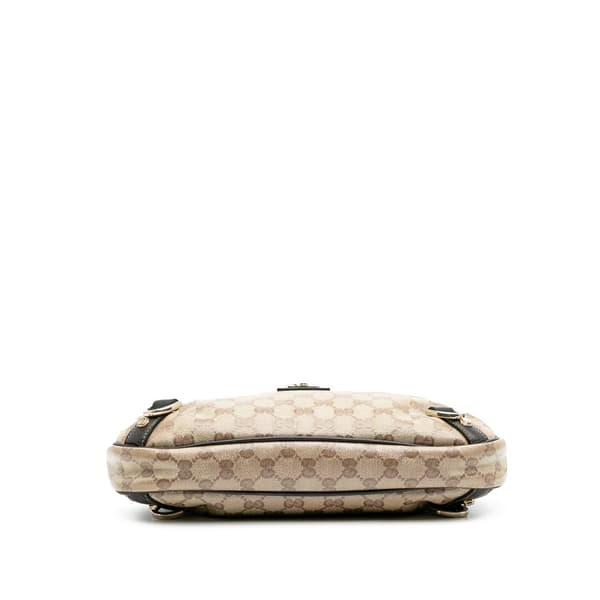 Pre-owned Gucci Abbey GG Crystal Shoulder Bag Brown