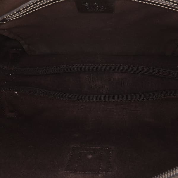 Pre-owned Gucci Abbey GG Crystal Shoulder Bag Brown