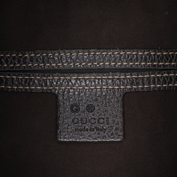 Pre-owned Gucci Abbey GG Crystal Shoulder Bag Brown